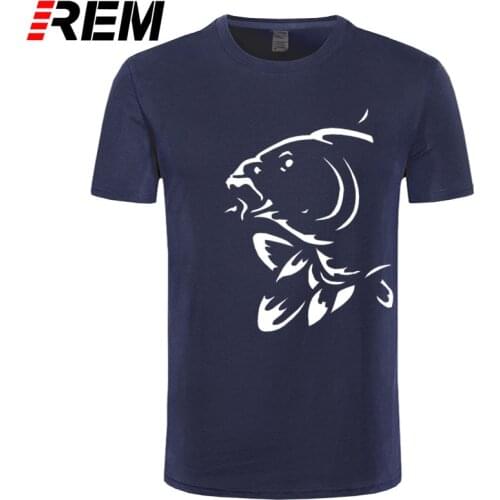 Funny Fishinger Carp Fish Fisherman Sporter T Shirts Men Summer Cotton Harajuku Short Sleeve O Neck Streetwear Black T-shirt