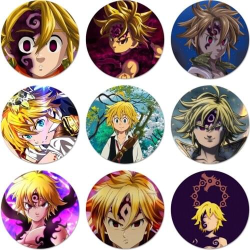 Nanatsu no Taizai Icons Pins Badge Decoration Brooches Metal Badges For Clothes Backpack Decoration 58mm
