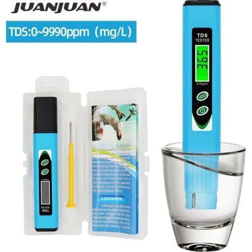 10pcs TDS Meter Tester pen Water Quality Measurement Tool Tester 0-9999ppm LCD display Digital for Aquaculture 20%Off