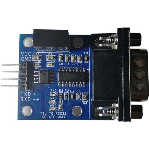 3.3V 5V RS232 to TTL Power Signal Isolation Male Head Female Head Serial Port TTL to RS232 Module