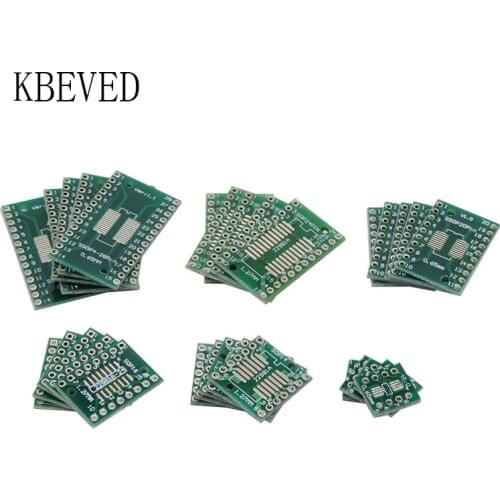 30PCS PCB Board Kit SMD Turn To DIP Adapter Converter Plate FQFP SOP8 SOP14 SOP16 SOP20 SOP28 QFP SOP 8 14 16 20 28