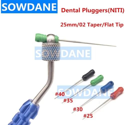 6pcs/pack Dental NITI Plugger for Root Canal Nickel Titanium File 25mm Type Endo Pluggers Files Dental Material Tool