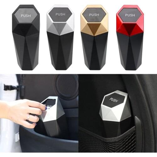 Car Trash Can Portable Car Dustbin with Lid Leak-proof Auto Trash Bin Mini Garbage Bin for Automotive Car Home Bedroom Office