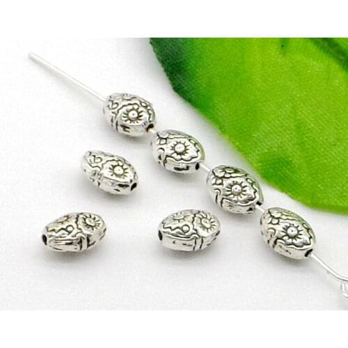 Free Ship 500Pcs Tibetan Silver Spacer Beads For Jewelry Making DIY 8x6x4.5mm