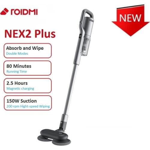 ROIDMI Wireless Handheld Vacuum Cleaner NEX2 Plus 150W 26.5K Pa Integrated Strong Suction and Rubbing 200rpm High-speed Wiping