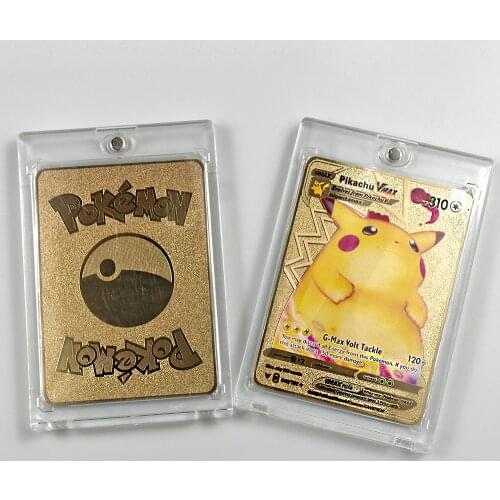 1Pcs Pokemon Card Sleeves Yugioh Cards Protector Playing Game VMAX Display Pokémon Case Transparent Holder Folder Kid Toy Gift