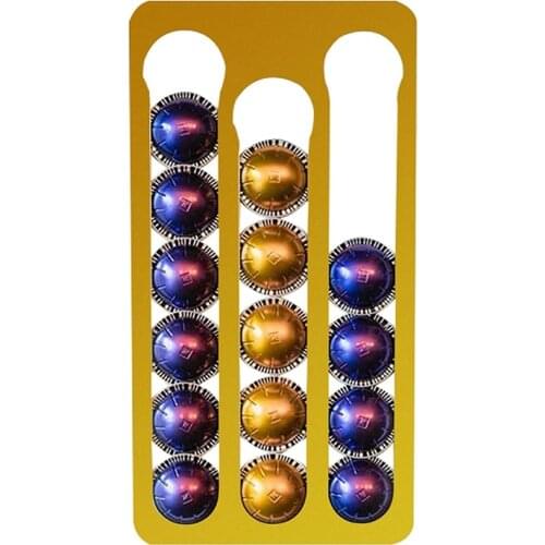 Coffee Pod Holder for Nespresso Vertuo Capsules,Wall-Mounted Storage Rack for Coffee Capsules,Capacity:17