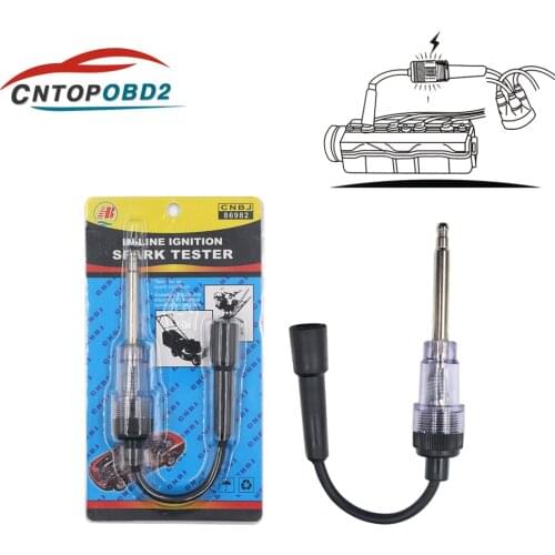 Ignition System Tester Automobile Spark Plug Test Tool 12V In-Line Wire Spark Test Car Engine Diagnostic Tool