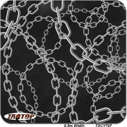 ITAATOP TSCY707 0.5M*10M Chain Black Hydro Dipping Water Transfer Printing Liquid Dipping Films