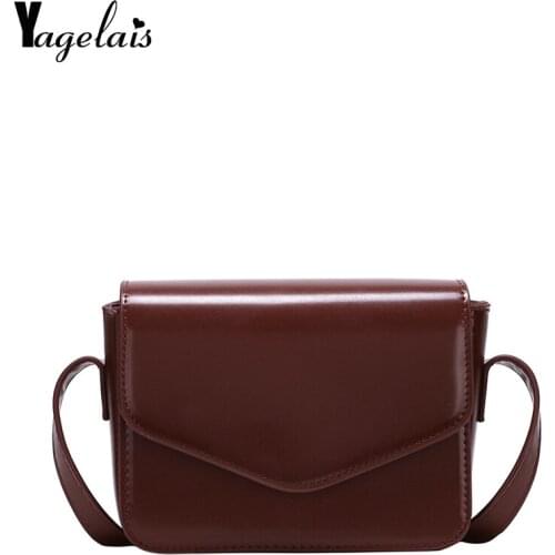 Korean Fashion Chain Shoulder Bag Messenger Crossbody Coin Tote Bag Purse Small Square Bags Simple Ladies PU