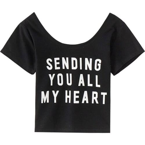 Fashion Women T-shirts New 2021 Summer Funny Letter Print Loose T-shirt Girls Student Streetwear Casual Lady Tops Tees Korean