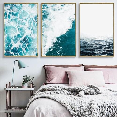 Seascape Canvas Modern Printing Waves Living Room Sofa Bed Wall Decorative Oil Painting Cuadros Decoracion Salon Wall Art