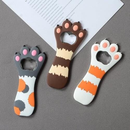 Cartoon Cute Animal Paw Wine Bottle Opener Beer Bottle Opener Cat Magnet Refrigerator Sticker Dog Fridge Magnet Beer Opener