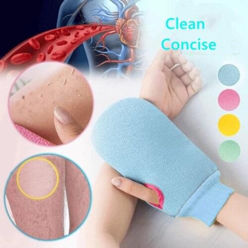 Double sided bath towel glove set bath brush powerfully remove dead skin from the body bath brush bathroom bath accessories