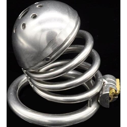 Stainless Steel Stealth Lock Male Chastity Device Metal Cock Cage Penis Lock Cbt BDSM Cockring Small Chastity Cage CB6000s