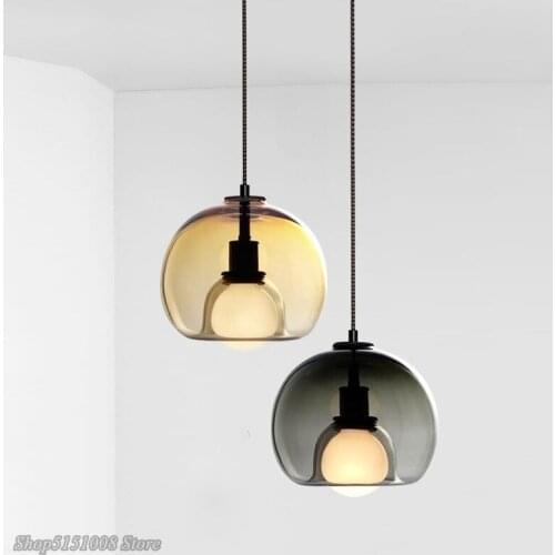 Nordic Pendant Lights Bedroom Dining Room Glass Hanging Lamp Loft Lamps Home Decor Luminaire Suspension Modern Designer Hanglamp