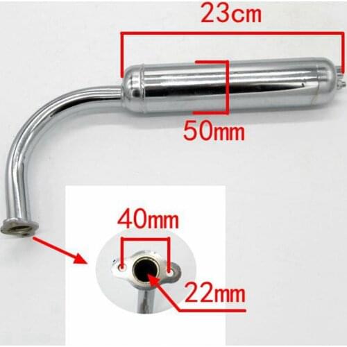 Durable Chrome High Quality Exhaust Pipe Muffler for 48 66 70 80cc Motorized Bicycle Bike Engine