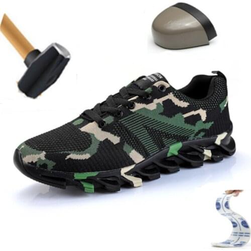 Unisex Luxury Brand Springblade Designer Sneakers Outdoor Breathable Camouflage Tactical Boots Non-slip Work Safety Shoes Male