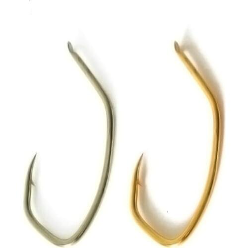 Fishhooks 1000Pcs/lot Wholesale By Bulk Golden Silver Offshore Barbed Fish Hook Angling Perch Sea Bass Fishing Tackles Pesca