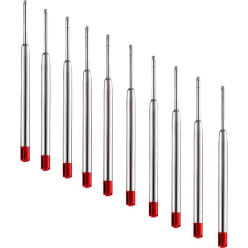 50pcs Universal Standard Style Black Red Blue Ink 1.0MM Medium Nib Ball Point Pen Refills School Office Stationery Gift Supplies