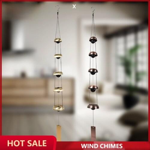 Japanese-style and Rotating Pagoda Five-story Blessing Wind Chimes, Home Retro Iron Bells, Metal Pendants, Clear Rhyme