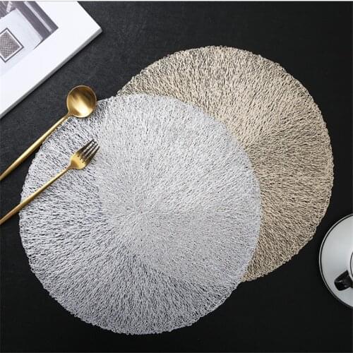 High-end creative hollow PVC non-slip placemat coaster restaurant and hotel decoration plate mat heat insulation pad