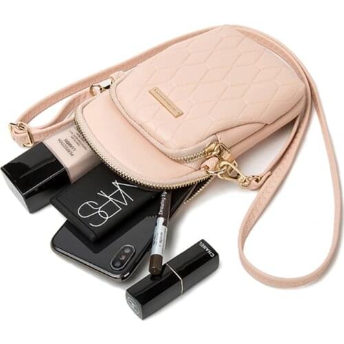 Women Multi-Function Messenger Shoulder Bag Crossbody Cell Phone Bags Ladies Purse PU Leather Female Mini Handbags