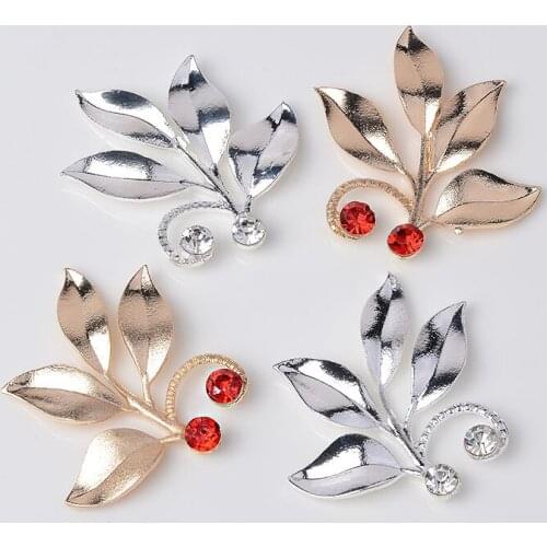 10Pcs/Lot 32*35mm Metal Set Rhinestone Branch Bride Hairwear Decorative Accessories DIY Jewelry Making