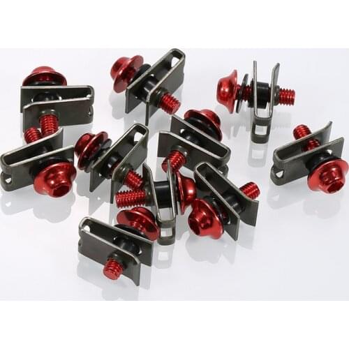 10pcs/lot M5 5mm Car Motorcycle Fairing Bolts Fastener Clips auto Shell Screw Aluminium Bolts Fastener Clips Screw Spring Nuts