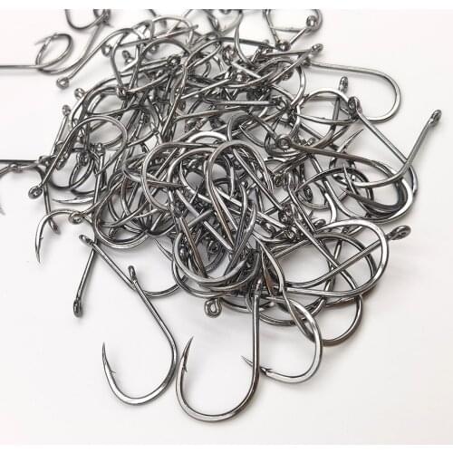 100pcs High Carbon Steel Barbed Hooks Fish Hook Barb Set of Accessories Sea Feeder for Fishing Fishery Weight Carp Tackle Goods