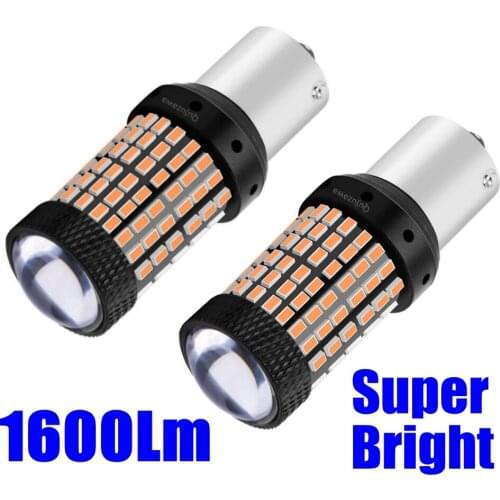 2pcs BAU15S 1056 7506 PY21W 150 Degree Super Bright 1600LM LED Bulbs Orange Car Parking Lamp Auto Turn Signal Light Amber Yellow