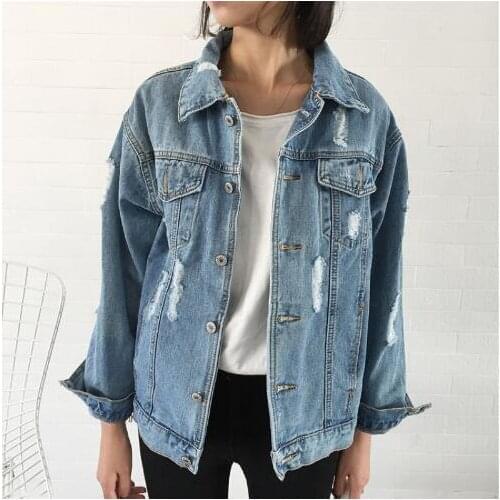 2020 Women Basic Coat Denim Jacket Women Winter Denim Jacket For Women Jeans Jacket Women Denim Coat loose fit casual styl