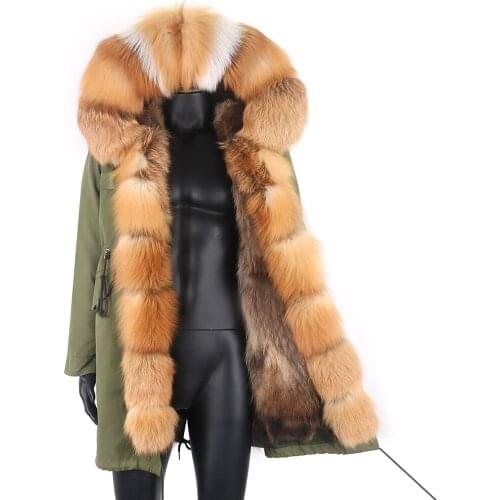 2021 Men Waterproof Winter Jacke Long Parka Warm Real Fox Fur Coat Thick 7xl Natural Fur Collar Hood Outerwear Streetwear