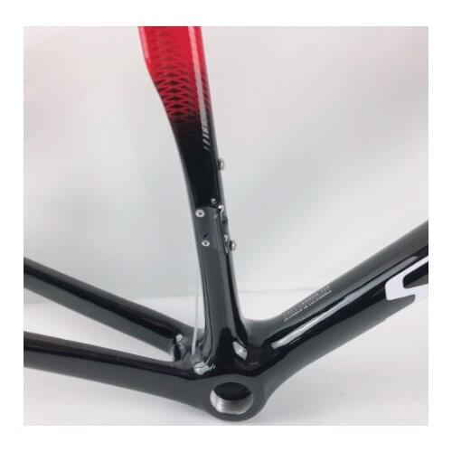 2021 más vendidos 100% de fibra de carbono T1100 sl7 de estructura de discos BSA ud rojo brillante logotipo blanco bicicleta de