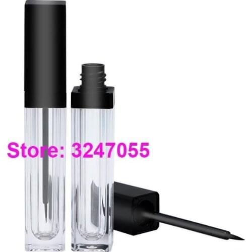 6ML 50pcs/lot Clear Empty Cosmetic Eyelashes Growth Liquid Bottle, DIY Plastic Eyeliner Tube, Eyeliner Glue Packing Container