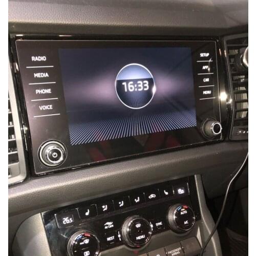8 inch for Skoda Kodiaq Karoq 2017-2019 tempered glass car navigation screen protector screen film LCD protective sticker 2018