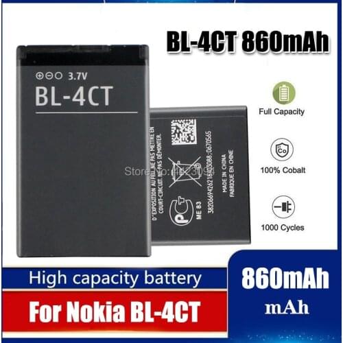 860mAh Battery BL-4CT BL4CT BL 4CT For Nokia 5310 6700S X3 X3-00 7230 7310C 5630 2720 2720A 7210C 6600F Battery