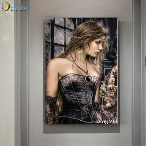 Diamond painting 5D Cross Stitch Sexy Girl Vampire Mosaic Home Decor Full Square Round Drill Embroidery Handmade Wall Sticker