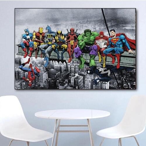 Diamond Embroidery Marvel Anime Funny Superhero Graffiti Poster Cross Stitch Mosaic 5D DIY Diamond Painting Kit Crafts