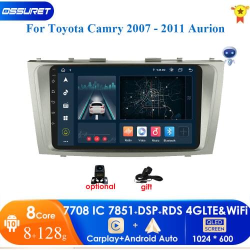 2din Android 9.1 Car Radio GPS Navigation For Toyota Camry 40 50 2007 2008 2009 2010 2011 Car Multimedia Player Autoradio Stereo