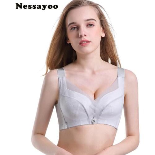 Plus Size Brassiere For Women Underwear Wire Free Sexy Lingerie Push Up Bralette BH Wire Free Ladies Intimate Thin 115 120CD Cup
