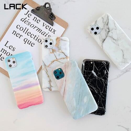LACK For iphone 11 11Pro Max Colorful Marble Granite Cases For iphone X XR XS Max 7 8 6 6S Plus Smooth Soft Phone Case Cover