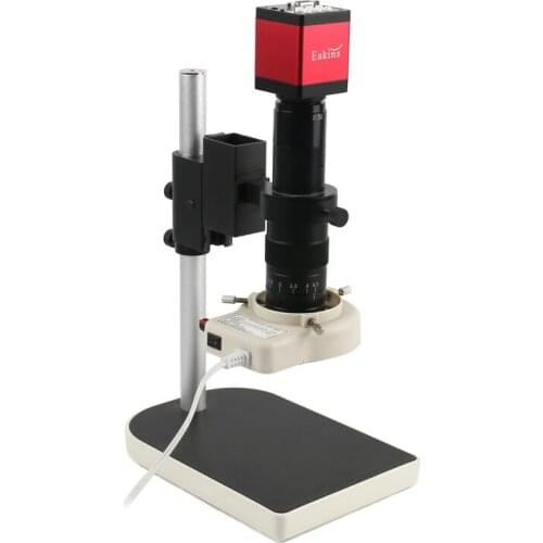 13MP 720P HDMI VGA Digital Industrial Video Microscope Camera + 180X 300X C Mount Lens + Stand Holder+ 56 LED Ring Light