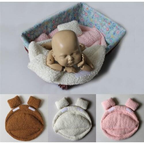 Baby Cushion Blanket Backdrops Newborn Baby Photography Props Wool Posing Pillow Basket Filler Photo Shooting Prop