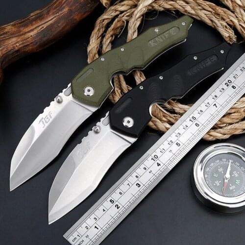 G10 Slip Handle Pocket Folding Knife Multifunction Self-defense Outdoor Knife Survival Wood Carving Tools Daily EDC Pendant
