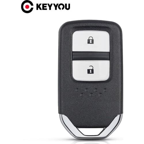 KEYYOU 2 Buttons Replacement Remote Smart Car Key Shell Case For Honda Jazz CRV Pilot Accord Civic Fit Freed HRV 2014 2017