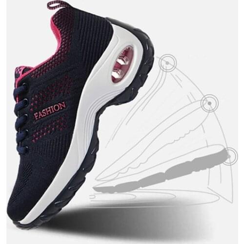 Breathable Swing Air Cushion Running Shoes For Women Casual Black Sneakers Shoe Ladies Trainers Shoes Jogging Walking Basket
