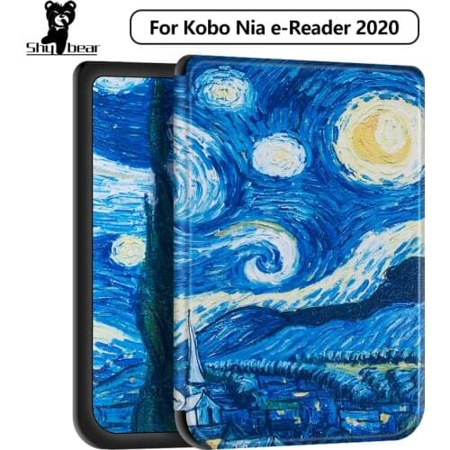 Magnetic Case for Kobo Nia 2020 E-reader Slim Cover for All New Kobo PU Leather Funda Case