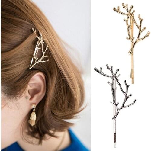 Metal Branch Shape Simple And Versatile Hair Clip Hairpin Women Fashion Hair Clips Ladies Jewelry Gift Hair Accessories