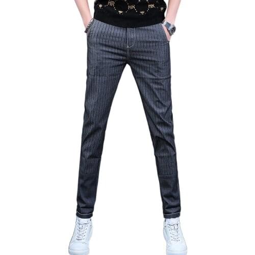 Men Fashion Striped Pants 2021 Summer Mens Lightweight Casual Trousers